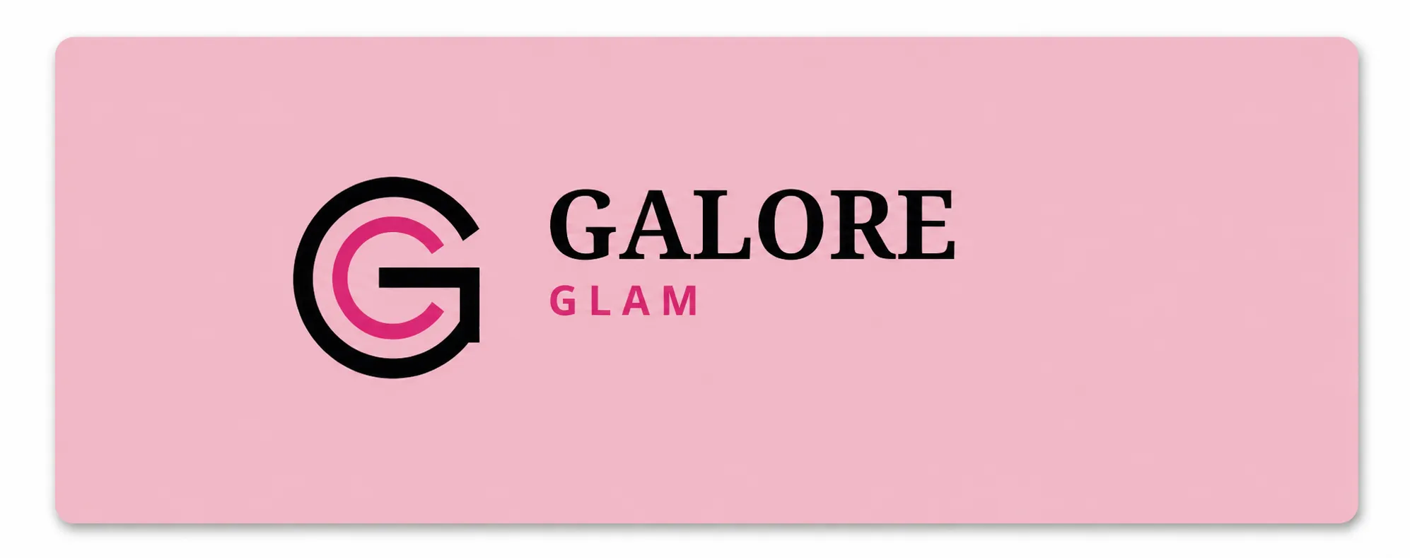 Galore Glam wordmark and nested-G logo